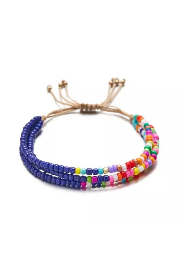 Boho Multilayer Bead Handmade Braided Bracelet Adjustable Women Men Delicate Jewelry Gift-#3