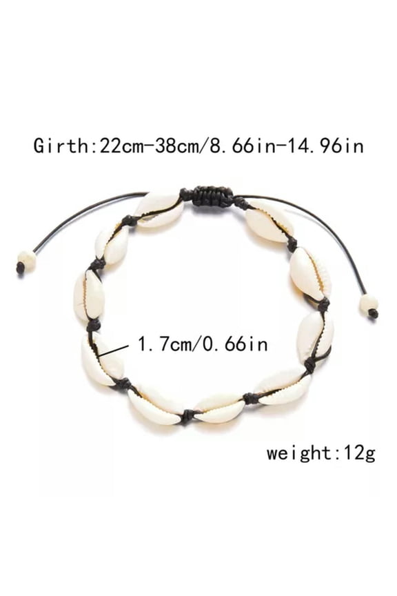 Boho Shell Pearl Rice Bead Summer Beach Anklet Bracelet Foot Chain Unisex Gift-Shell Anklet#7