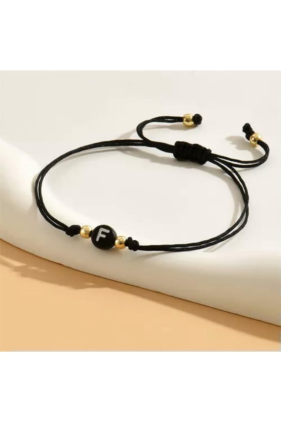 Braided 26 A-Z Characters Letters Rope Bracelet for Men Women Delicate Jewelry Gift New-F