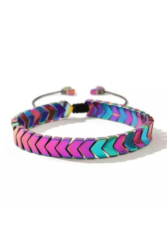 Braided Delicate Jewelry Creative Arrow Adjustable Hematite Bracelet Men's Bracelet Charm-multicolor