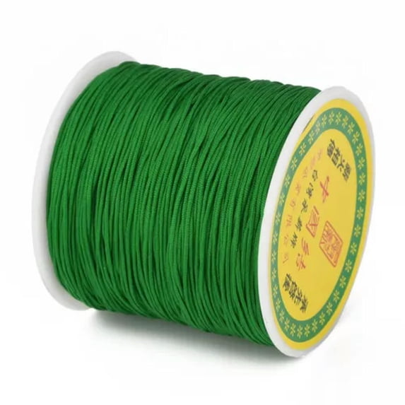 GKNET Braided Nylon Beading String Knotting Cords 0.8mm Multi-Color Bracelets Jewelry-Green
