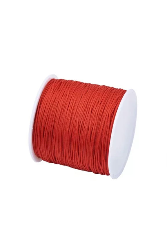 Braided Nylon Beading String Knotting Cords 0.8mm Multi-Color Bracelets Jewelry-Red