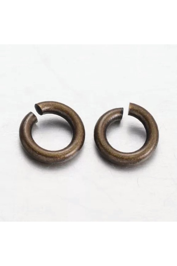 Brass Open Jump Rings Golden Mixed Color & Size Delicate Jewelry Making-5mm (600pcs)-Antique Bronze