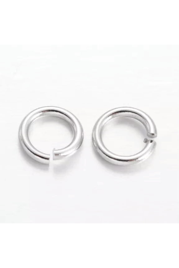 Brass Open Jump Rings Golden Mixed Color & Size Delicate Jewelry Making-8mm (250pcs)-Silver