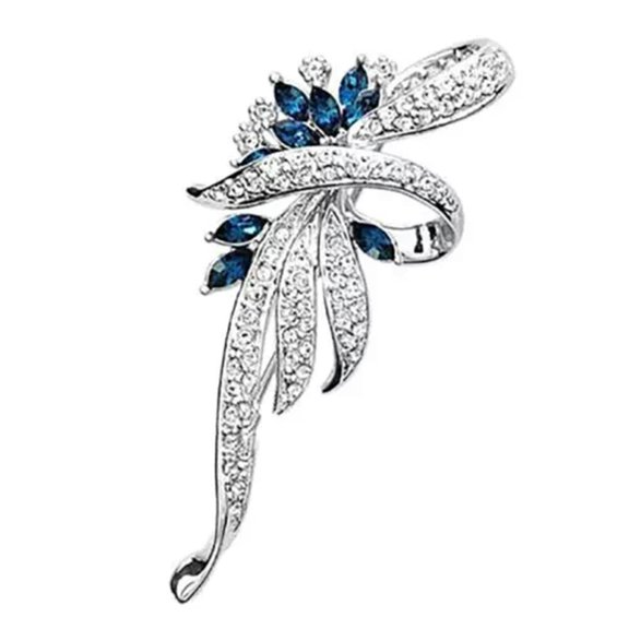 GKNET Brooch Pin Diamond Corsage Suit Pin Gift WY4-Silver