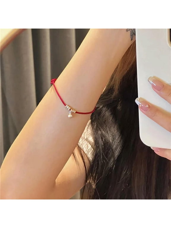 Chinese Style Lucky Red String Bracelet Minimalist Blessing Adjustable Bracel_yi