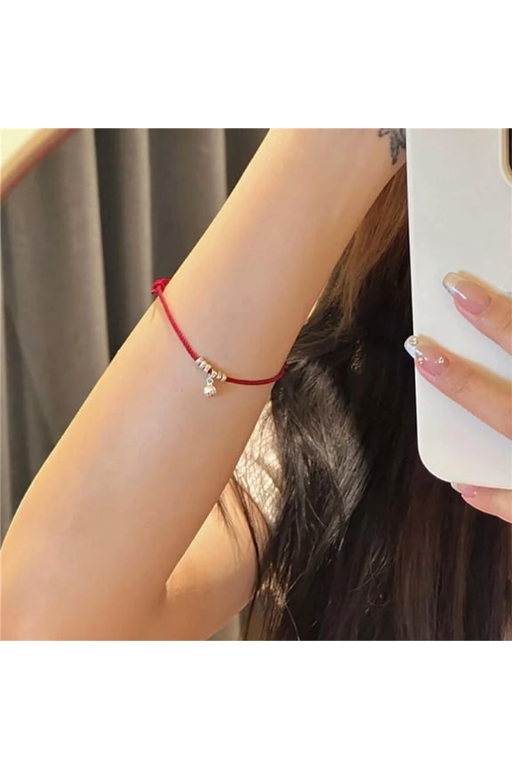 Chinese Style Lucky Red String Bracelet Minimalist Blessing Adjustable Bracel_yi