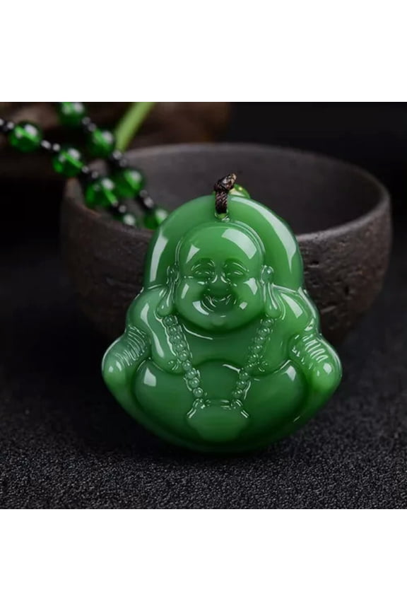 Classic Natural Chinese Agate Pendant Jade Necklace Blessing Lucky Amulet Gi WY4-A2