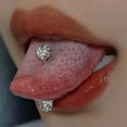 thumbnail image 1 of GKNET Cool Girl Removable Ball Tongue Staples Stud Sexy Body Piercing Fashion Jewelry-White-1.6cm, 1 of 9