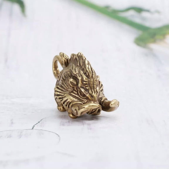 GKNET Copper Necklace Accessory Key Pendant Brass Wild Boar Widget
