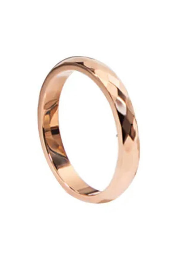Couple Ring Titanium Steel Ring Finger Decor Classic Style Thin Ring Minimalist-rose gold-6