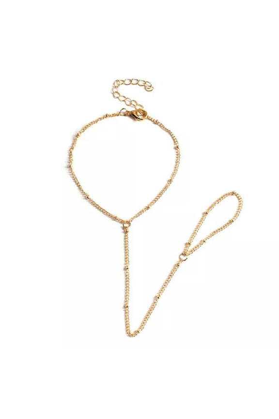 Creative Boho Crystal Tiny Finger Chain Bracelets Simple Connect Finger Brac WY4-A3