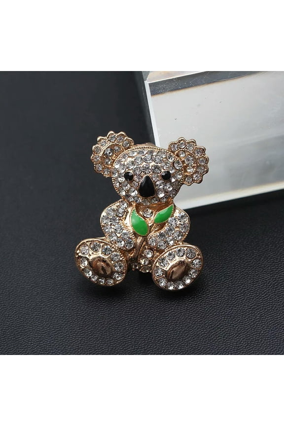 Cute Koala Brooch Australia Animal Pin Rhinestone Sparkling Alloy Jewelry