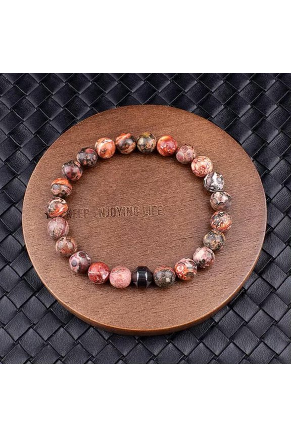 Cylinder Hematite Black Line Turquoises Bracelets Nature Stone Beads Bracelets-10