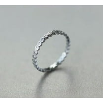 GKNET Cz Thin Dainty Band 925 Sterling Silver Stackable Ring A3838-6