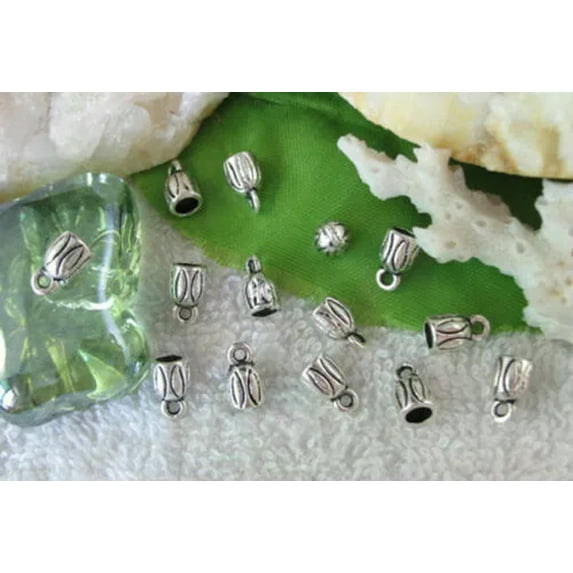 GKNET Delicate Jewelry Making 100PCS Antiqued Silver End bead End Cap for 3mm