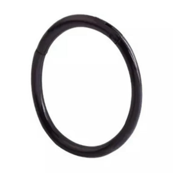 GKNET Ear Lip Nose Rings Seamless Hinged Segment Sleeper Clicker Hoop Septum Piercing#-black-1.2x12mm