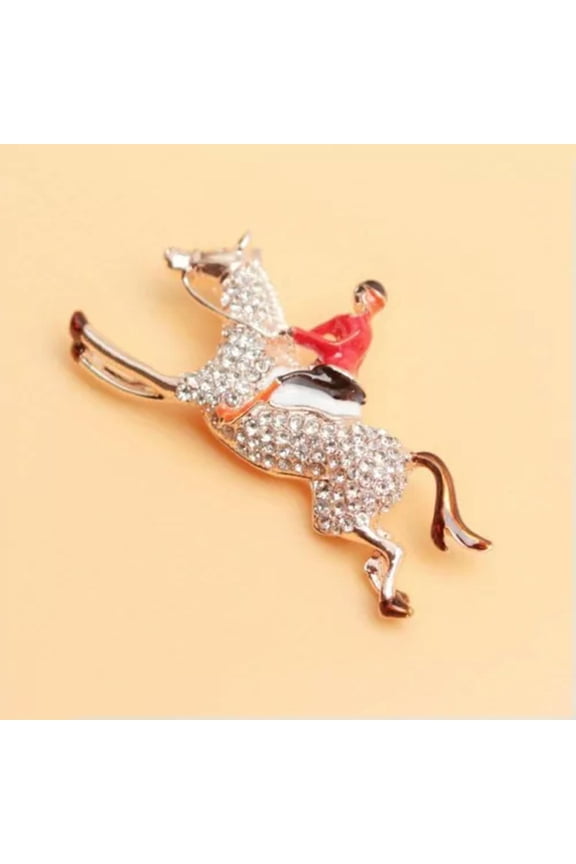 Elegant Cute Horse Riding Little Man Brooch Unisex Delicate Jewelry Fashion Pin Gift-Q6-2-7281