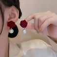 thumbnail image 1 of GKNET Elegant Zircon Crystal Tassel Earrings Stud Drop Dangle Women Party Delicate Jewelry Gift-57.Rose Flower, 1 of 9