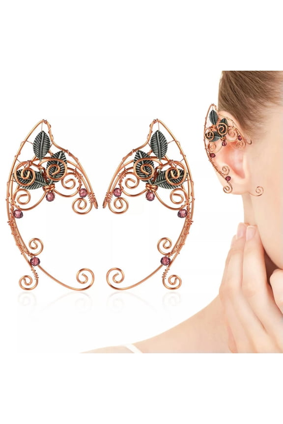 Elf Ear Clip Cuffs Ears on Earrings Halloween Cosplay Costume Costumes