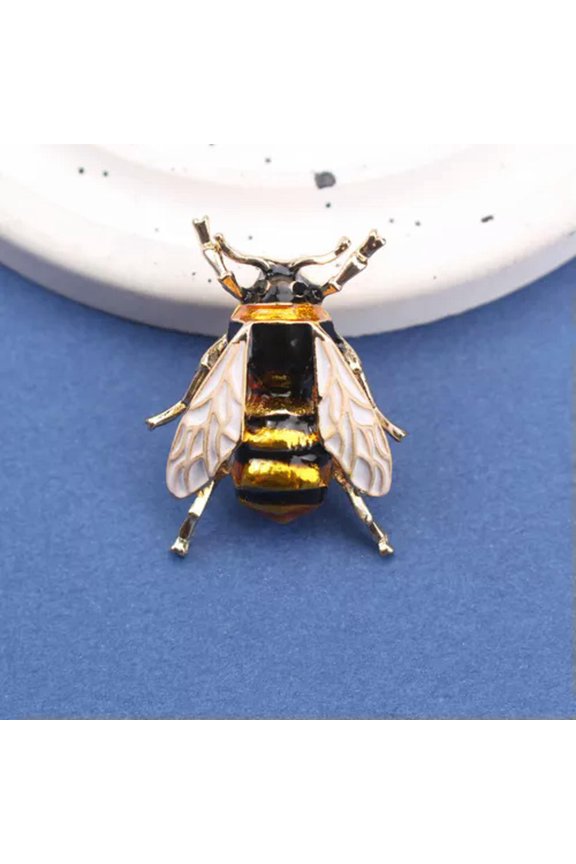 Exquisite Enamel Glazed Bee Brooch Insect Pin Mini Accessory-black