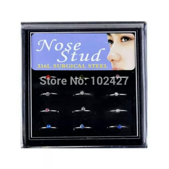 GKNET Fake Unisex Septum Clicker Nose Ring Non Piercing Hanger Clip On Delicate Jewelry 1X S-Multicolor #12-40 pcs/box