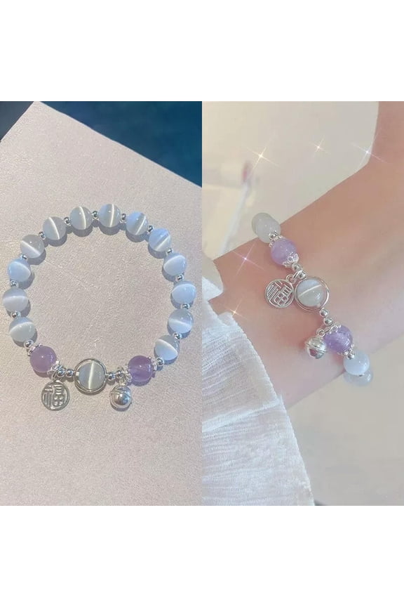 Fashion Beaded Bracelet Women Romantic Wrist Chain Light Luxury Bangle Jewel WY4