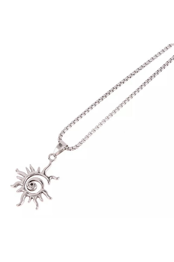 Fashion Creative Sun Flame Pendant Necklace Punk Hip Hop Retro Hipster Jewel WY4