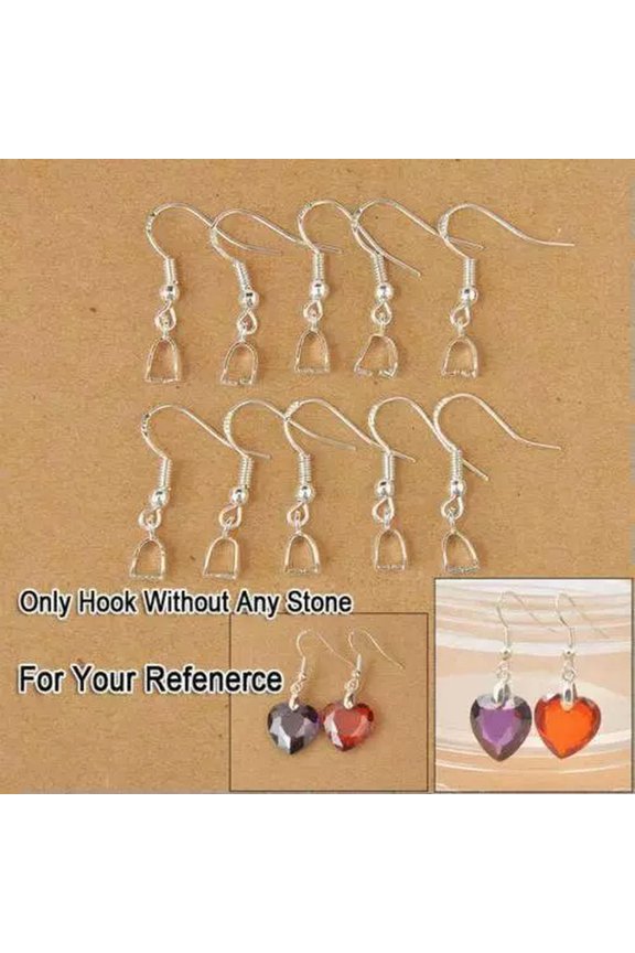 Fashion Delicate Jewelry DIY Earrings Hook Clasp Pinch Bail Ear Wire Findings-003#40pcs Earring Hook/26mm