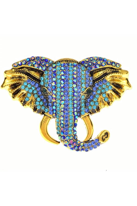 Fashion Elephant Trunk Brooch Cartoon Cute Animal Corsage Vintage Pin