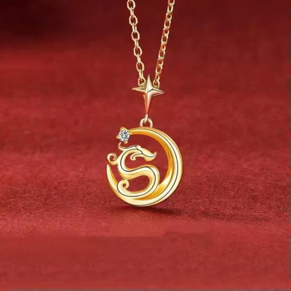 GKNET Fashion Good Luck Dragon Animal Pendant Necklace Unisex New Year Delicate Jewelry Gift-#4