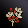 thumbnail image 1 of GKNET Fashion Pearl Flower Crystal Zircon Brooch Pin Charm Women Wedding Party Jewelry-Brooch#61, 1 of 9