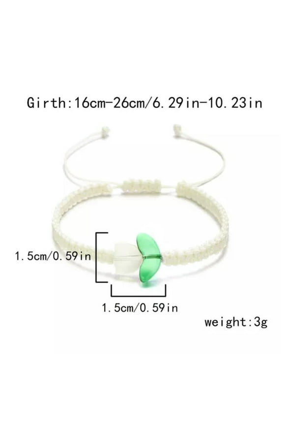Fashion Tulip Resin Handmade Braided Bracelet Adjustable Women Men Delicate Jewelry Gift-#2