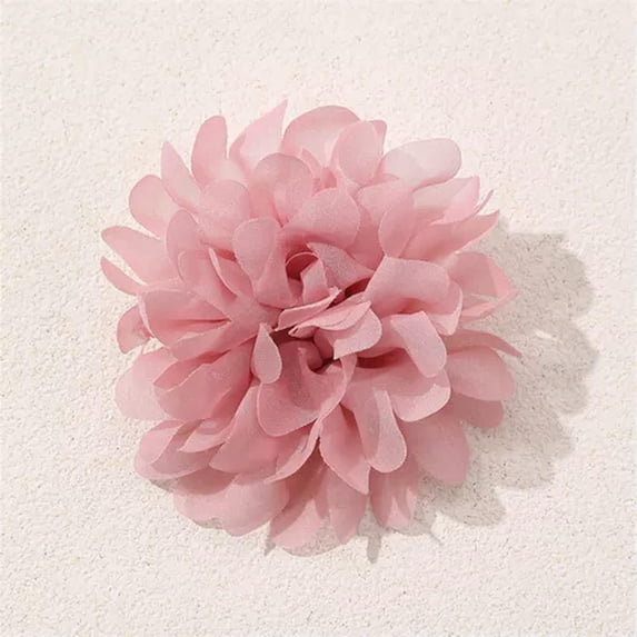 GKNET Fashion Vintage Camellia Flower Brooches For Women Corsage Badge Cloth Lapel WY4-Pink