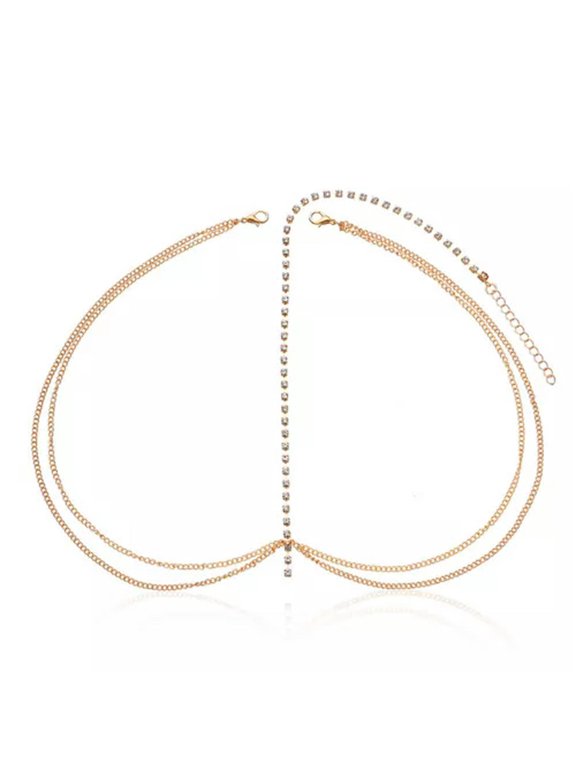 Fashion Women Lady Delicate Jewelry Gold Silver Color Tassel Multilayer Boho Head Chain H-Gold