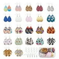 thumbnail image 1 of GKNET Faux Leather Earrings DIY Making Kit Teardrop with Earring Hooks Jump Rings, 1 of 7