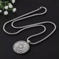 thumbnail image 1 of GKNET Flower of Life Om Yoga Pendant Necklace Mandala Stainless Steel Chain Jewelry, 1 of 6