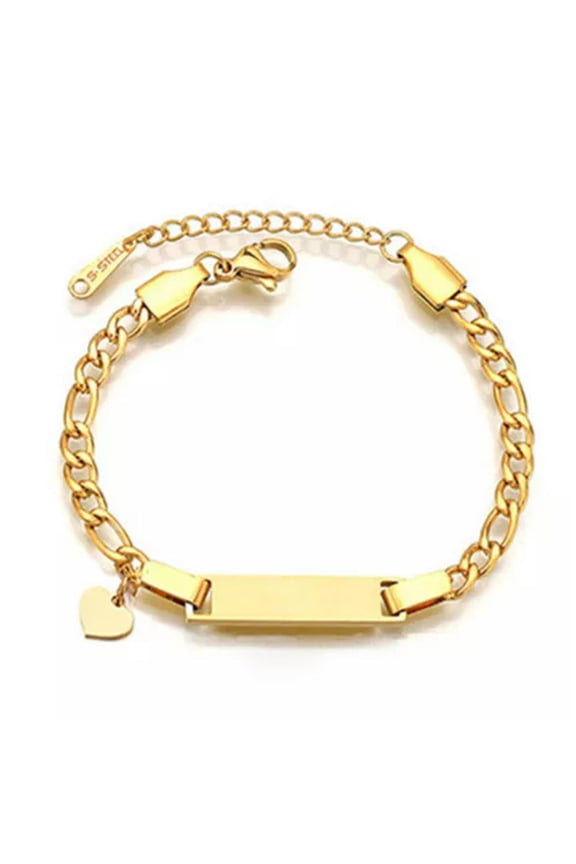 Free Engraving Lady Baby ID Name Heart Bracelet Birthday Christmas Gift for Her/-heart