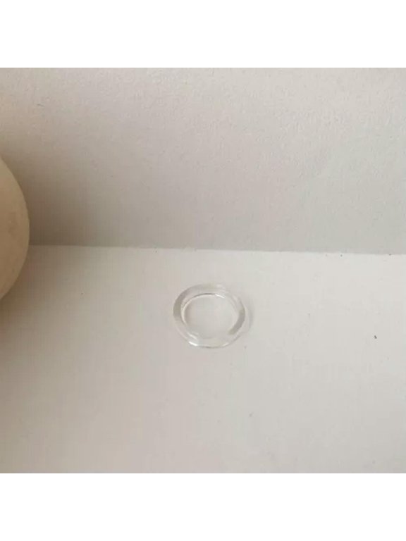 Geometric Round Ring Transparent Tortoiseshell Ring Unisex Acrylic Resin Ring US-clear