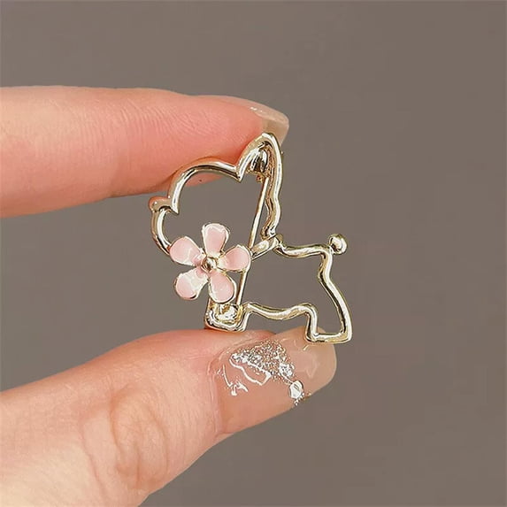 GKNET Gold Color Hollow Dog Brooch High-end Suit Brooch Pins Korean Style Cors_yi