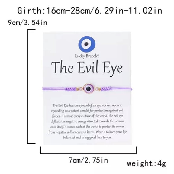 GKNET Good Luck Blue Eye Handmade Braided Hamsa Bracelet Adjustable Delicate Jewelry Women Men-Evil Eye Bracelet#5