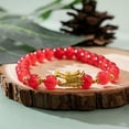 thumbnail image 1 of GKNET Good Luck Dragon Year Dragon Head Bead Bracelet Adjustable Women Delicate Jewelry Gift-#2, 1 of 9