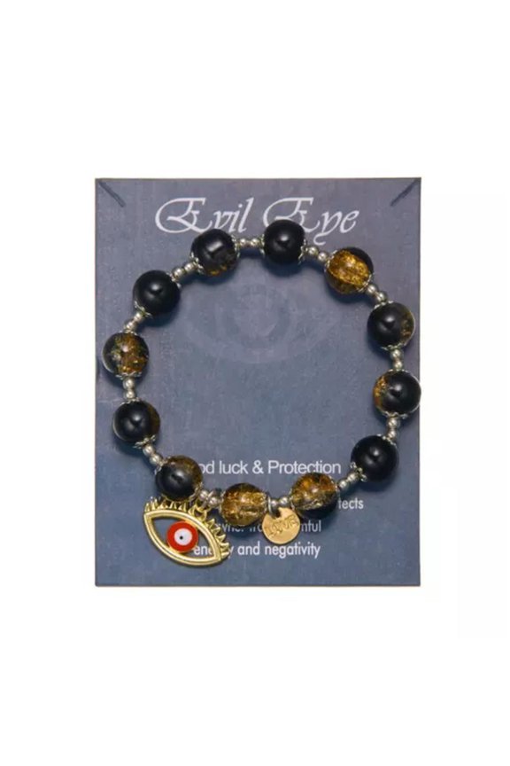 Good Luck Evil Eye Crystal Handmade Bead Bracelet Bangle Women Delicate Jewelry Party New-#1