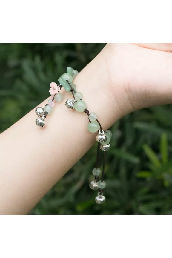 Green Jade Butterfly Bracelets Natural Delicate Jewelry Chalcedony Bangles 925 Silver-default