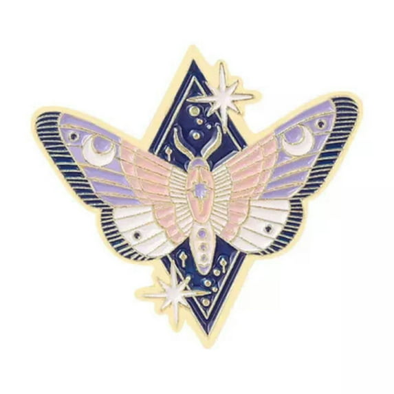 GKNET Halloween Brooch Punk Animal Black Bat Skull Rose Constellation Gift Lapel Pin-163