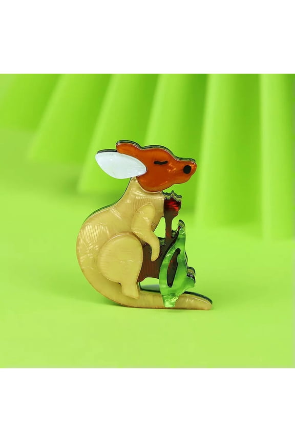 Handmade Fashion Accessories Acrylic Animal Brooch Dog Cartoon Pin