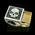 thumbnail image 1 of GKNET Heavy Stainless Steel Gothic Punk Biker Rings Fashion Mens Skull Delicate Jewelry Sz 6-13-#22-8, 1 of 6