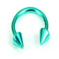 thumbnail image 1 of GKNET Horseshoe Nose Septum Rings Cartilage Helix Tragus Earring Hoop Lip Piercing-green, 1 of 6