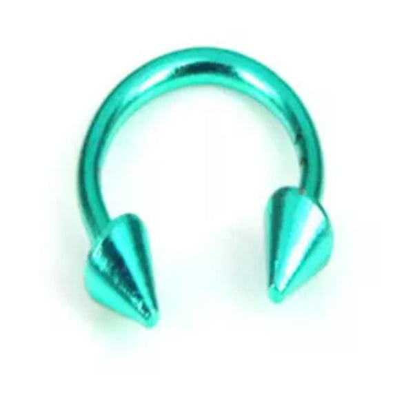 GKNET Horseshoe Nose Septum Rings Cartilage Helix Tragus Earring Hoop Lip Piercing-green