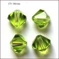 thumbnail image 1 of GKNET Imitation Austrian Crystal Beads Grade AAA Faceted Bicone 3mm/6mm for Jewelry-YellowGreen-3mm (100pc/bag), 1 of 6